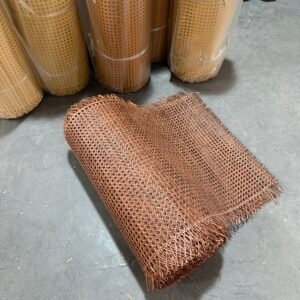 60cm Wide, Red-brown Hexagon Weave Rattan Cane